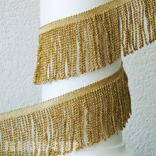 Fransen gold farben 10cm Kordel